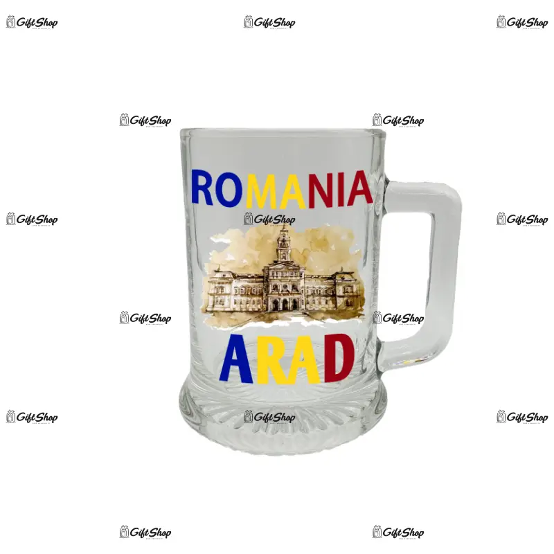 Arad romania, halba cu mesaj